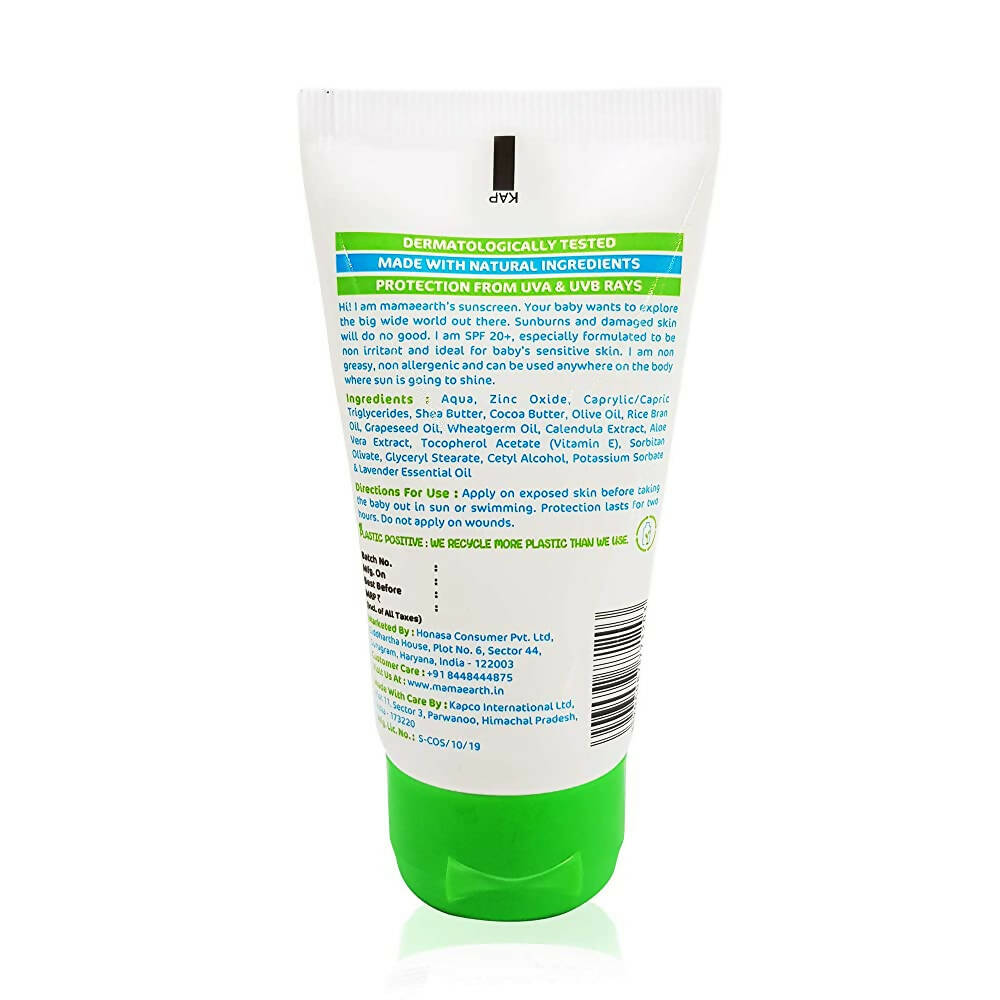 Mamaearth Mineral Based Sunscreen Baby Cream For Protects from UV Rays & Deeply Nourishing & Soothing Mamaearth Mineral Based Sunscreen Baby Cream For Protects from UV Rays & Deeply Nourishing & Soothing