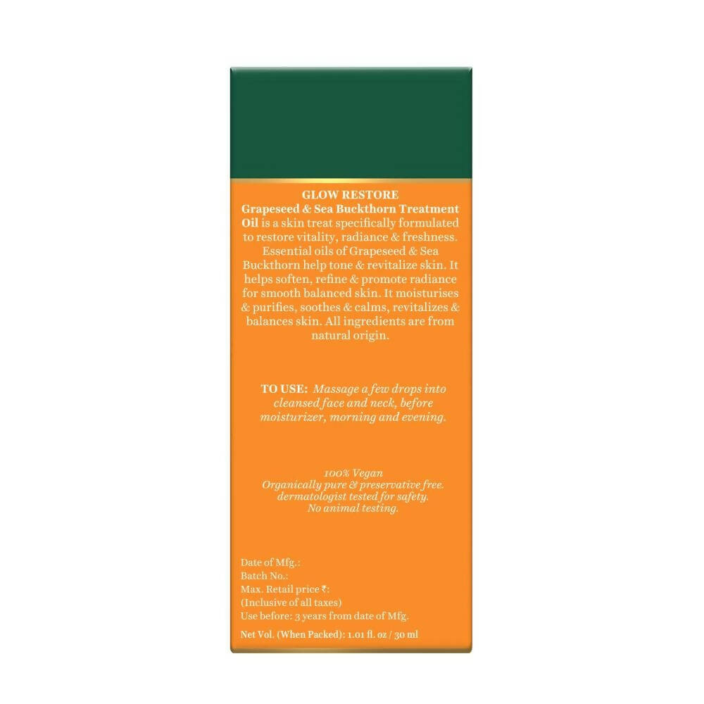 Biotique Glow Restore Grapeseed & Sea Buckthorn Treatment Oil Biotique Glow Restore Grapeseed & Sea Buckthorn Treatment Oil