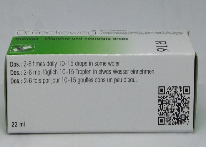 Dr. Reckeweg R16 Migraine And Neuralgia Drops Dr. Reckeweg R16 Migraine And Neuralgia Drops