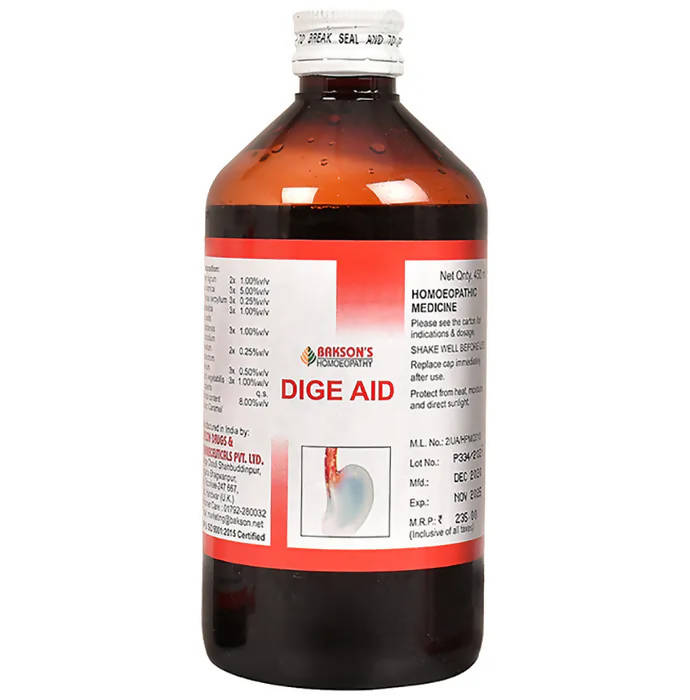 Bakson's Homeopathy Dige Aid Syrup Bakson's Homeopathy Dige Aid Syrup
