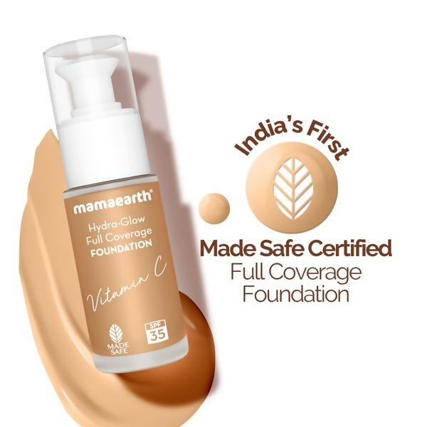 Mamaearth Hydra-Glow Full Coverage Foundation With Vitamin C & Turmeric - Caramel Glow Mamaearth Hydra-Glow Full Coverage Foundation With Vitamin C & Turmeric - Caramel Glow