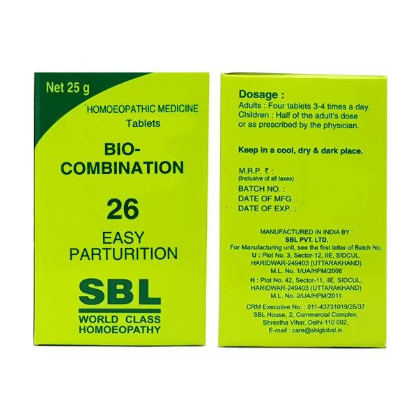 SBL Homeopathy Bio-Combination 26 Tablets SBL Homeopathy Bio-Combination 26 Tablets