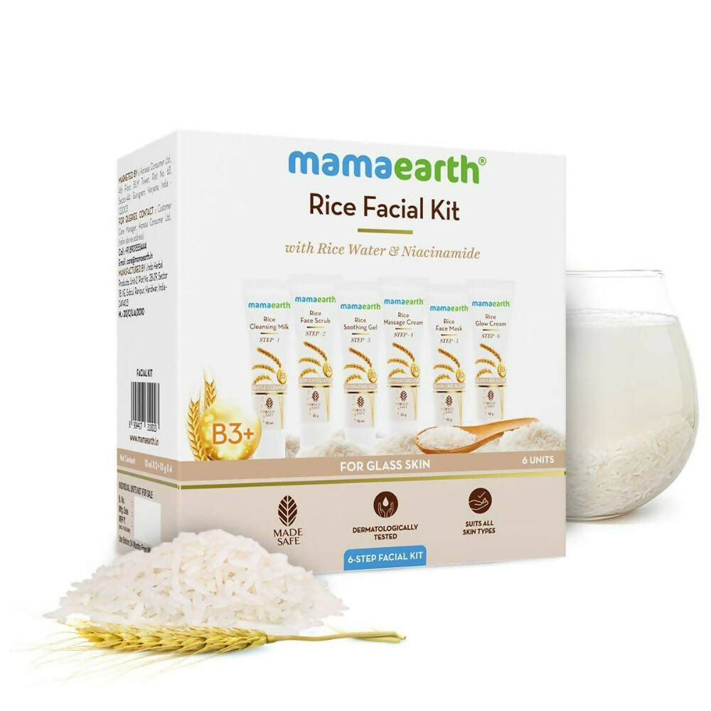 Mamaearth Rice Facial Kit With Rice Water & Niacinamide Mamaearth Rice Facial Kit With Rice Water & Niacinamide