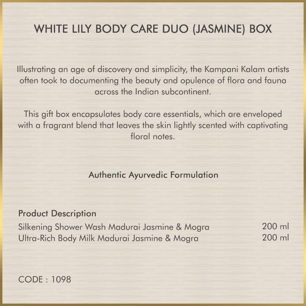 Forest Essentials White Lily Body Care Duo (Jasmine) Box Forest Essentials White Lily Body Care Duo (Jasmine) Box