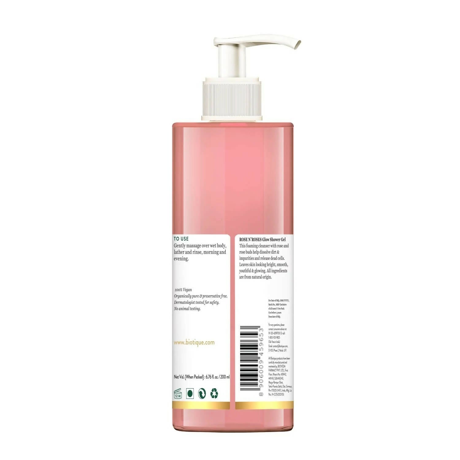 Biotique Rose n'Roses Glow Shower Gel Biotique Rose n'Roses Glow Shower Gel