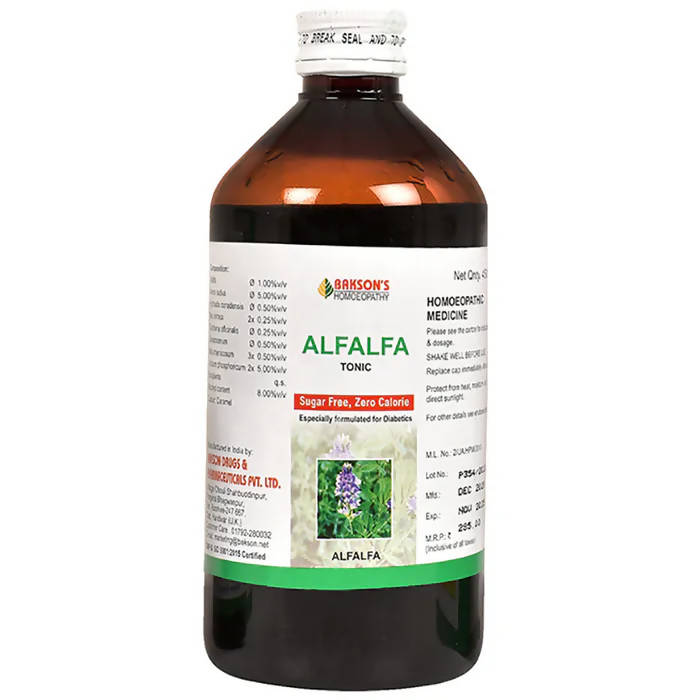 Bakson's Homeopathy Alfalfa Tonic Sugar Free Bakson's Homeopathy Alfalfa Tonic Sugar Free