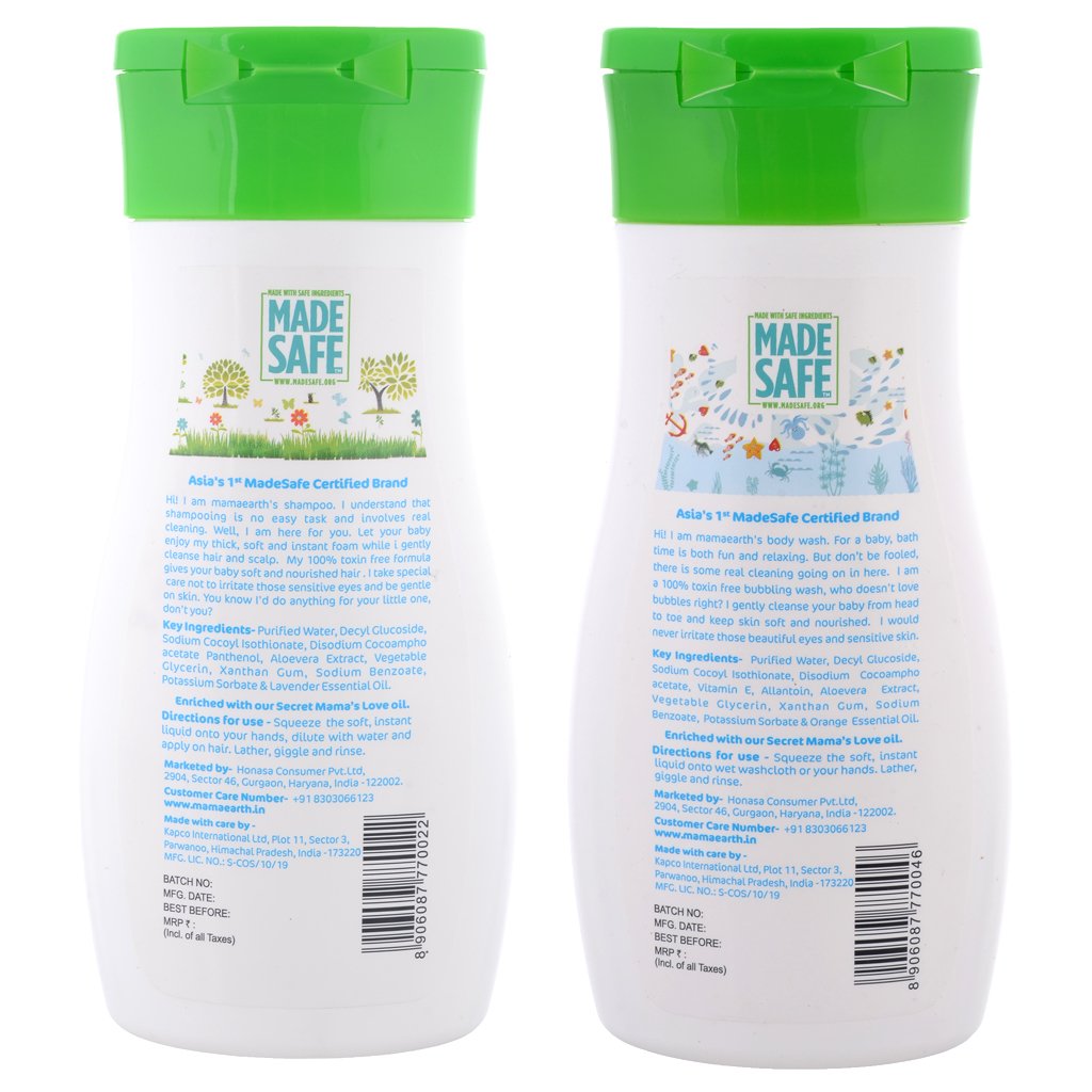 Mamaearth Deeply Nourishing Body Wash And Gentle Cleansing Shampoo For Babies (200ml+200ml) Mamaearth Deeply Nourishing Body Wash And Gentle Cleansing Shampoo For Babies (200ml+200ml)