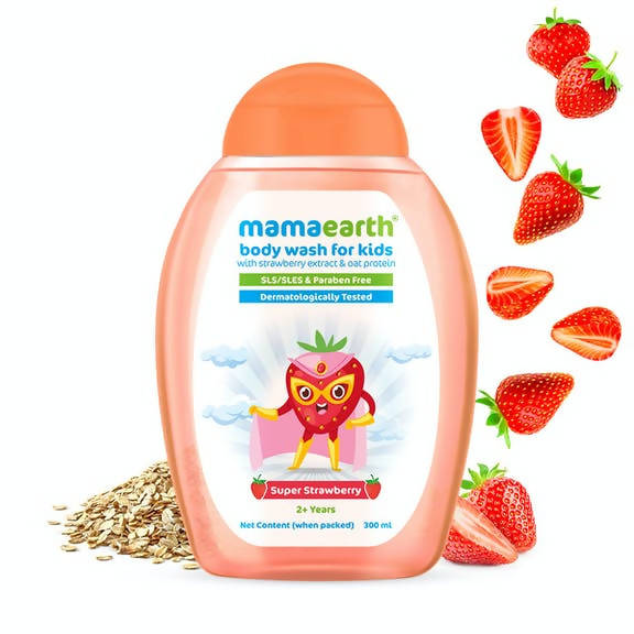 Mamaearth Super Strawberry Body Wash for Kids with Strawberry & Oat Protein - Limited Time Offer Mamaearth Super Strawberry Body Wash for Kids with Strawberry & Oat Protein - Limited Time Offer