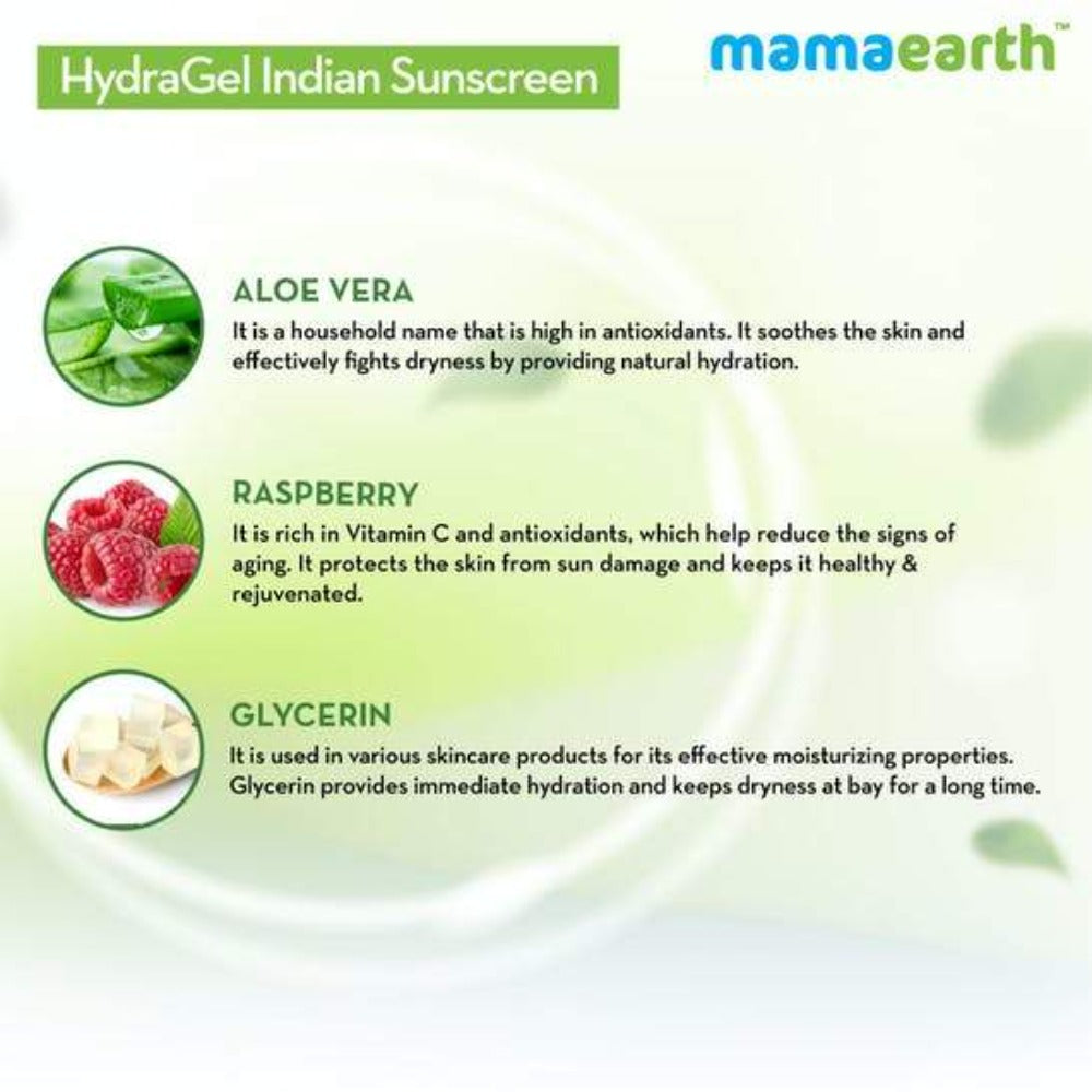 Mamaearth HydraGel Indian Sunscreen For Sun Protection Mamaearth HydraGel Indian Sunscreen For Sun Protection
