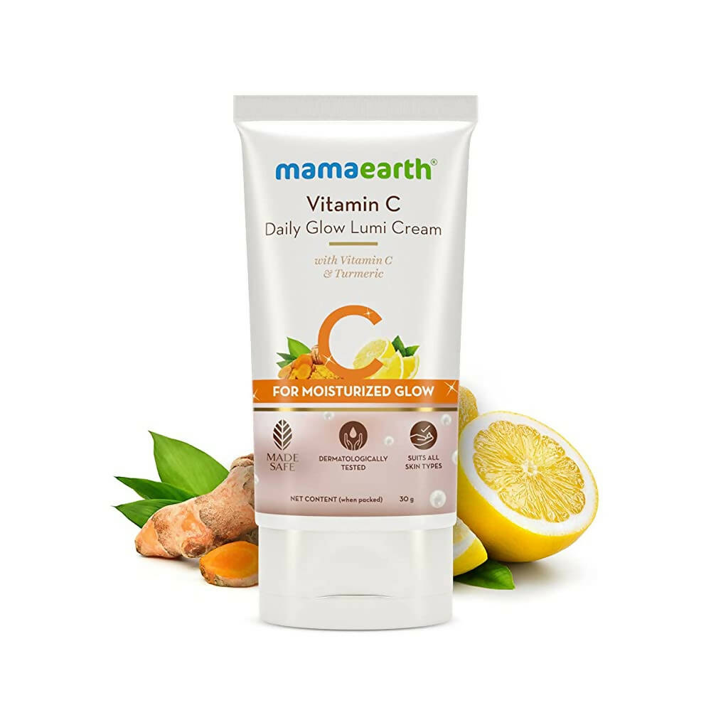 Mamaearth Vitamin C Daily Glow Lumi Cream for Highlighter Like Glow Mamaearth Vitamin C Daily Glow Lumi Cream for Highlighter Like Glow