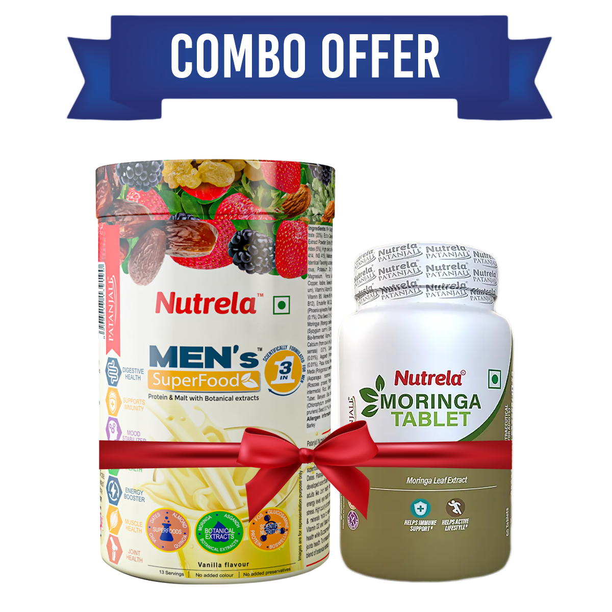 Patanjali Nutrela Men's Superfood + Moringa Tablets Combo Patanjali Nutrela Men's Superfood + Moringa Tablets Combo