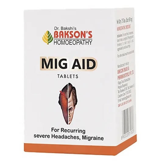 Bakson's Homeopathy Mig Aid Tablets Bakson's Homeopathy Mig Aid Tablets