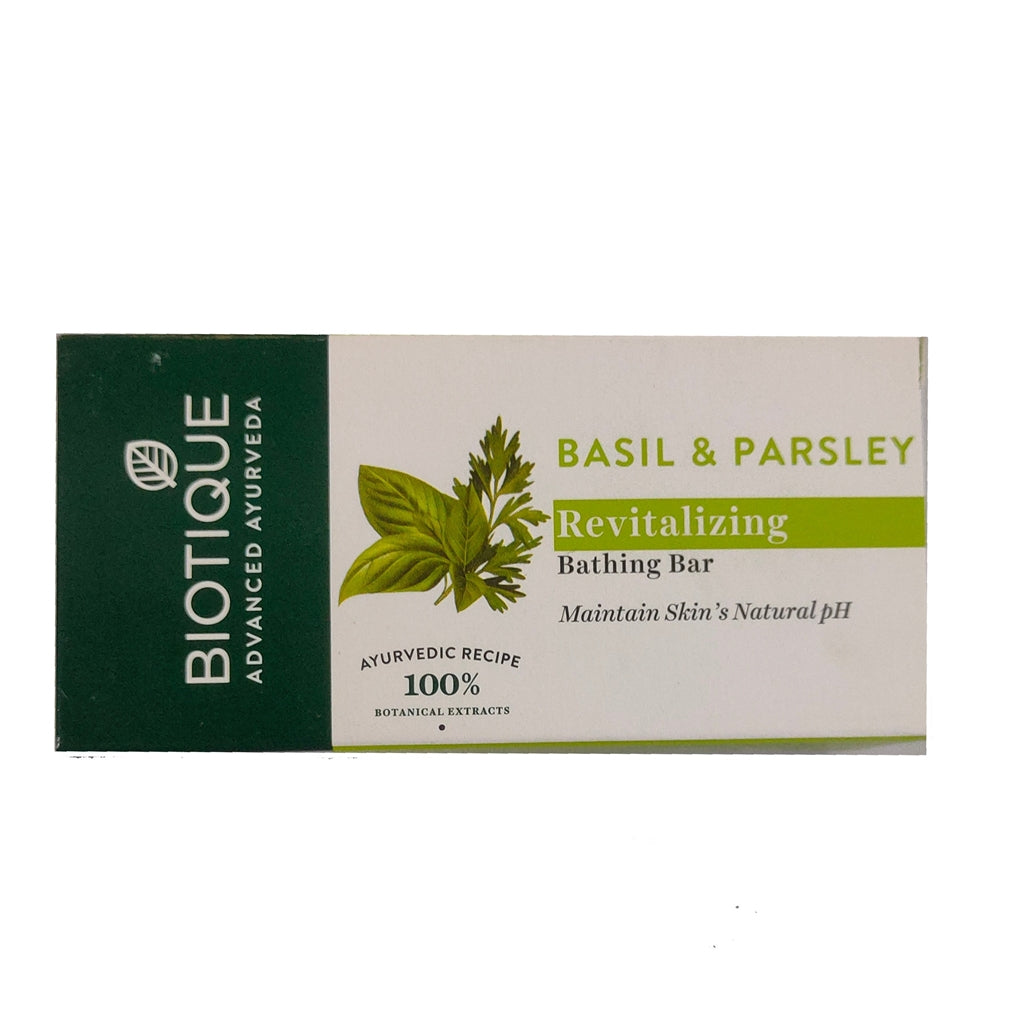 Biotique Advanced Ayurveda Bio Basil & Parsley Revitalizing Body Soap - Safuron