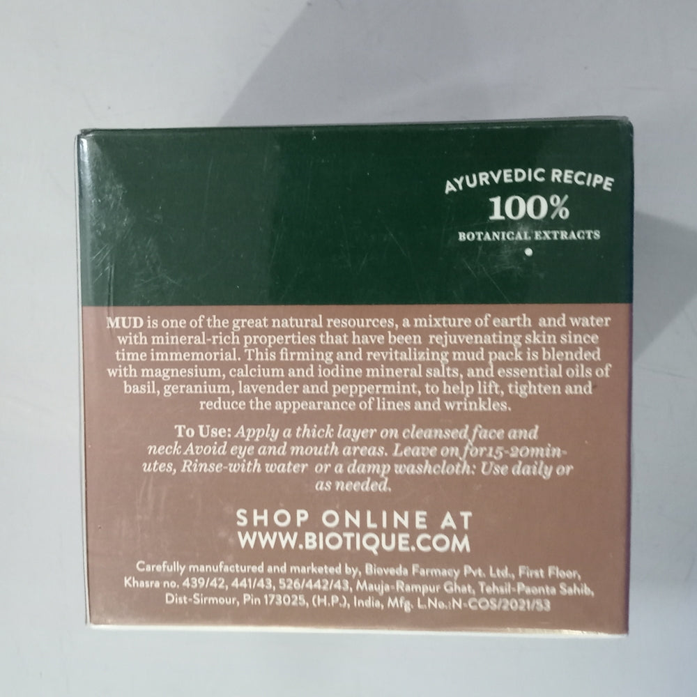 Biotique Advanced Ayurveda Bio Mud Youthful Firming and Revitalizing Face Pack Biotique Advanced Ayurveda Bio Mud Youthful Firming and Revitalizing Face Pack