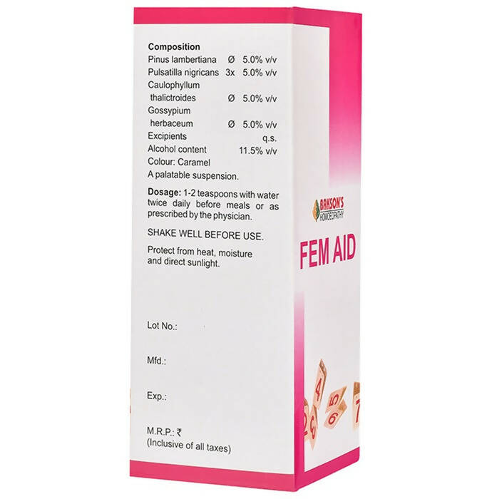 Bakson's Homeopathy Fem Aid Syrup Bakson's Homeopathy Fem Aid Syrup