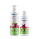 Mamaearth Onion Hair Oil and Onion Shampoo For Hair Fall Control