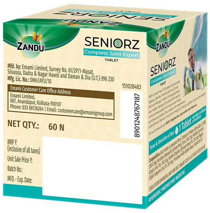 Zandu Seniorz Complete Joint Expert Tablets Zandu Seniorz Complete Joint Expert Tablets