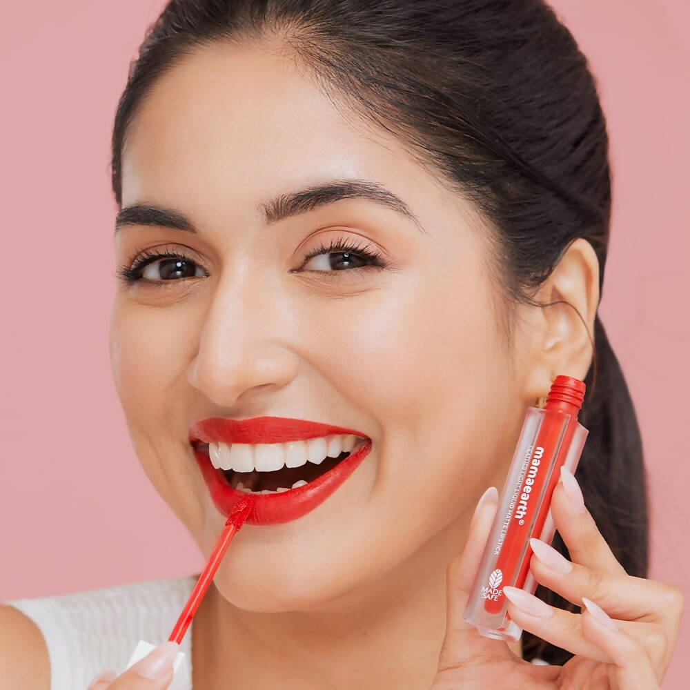 Mamaearth Feather Light Liquid Matte Lipstick - Red Cranberry Mamaearth Feather Light Liquid Matte Lipstick - Red Cranberry