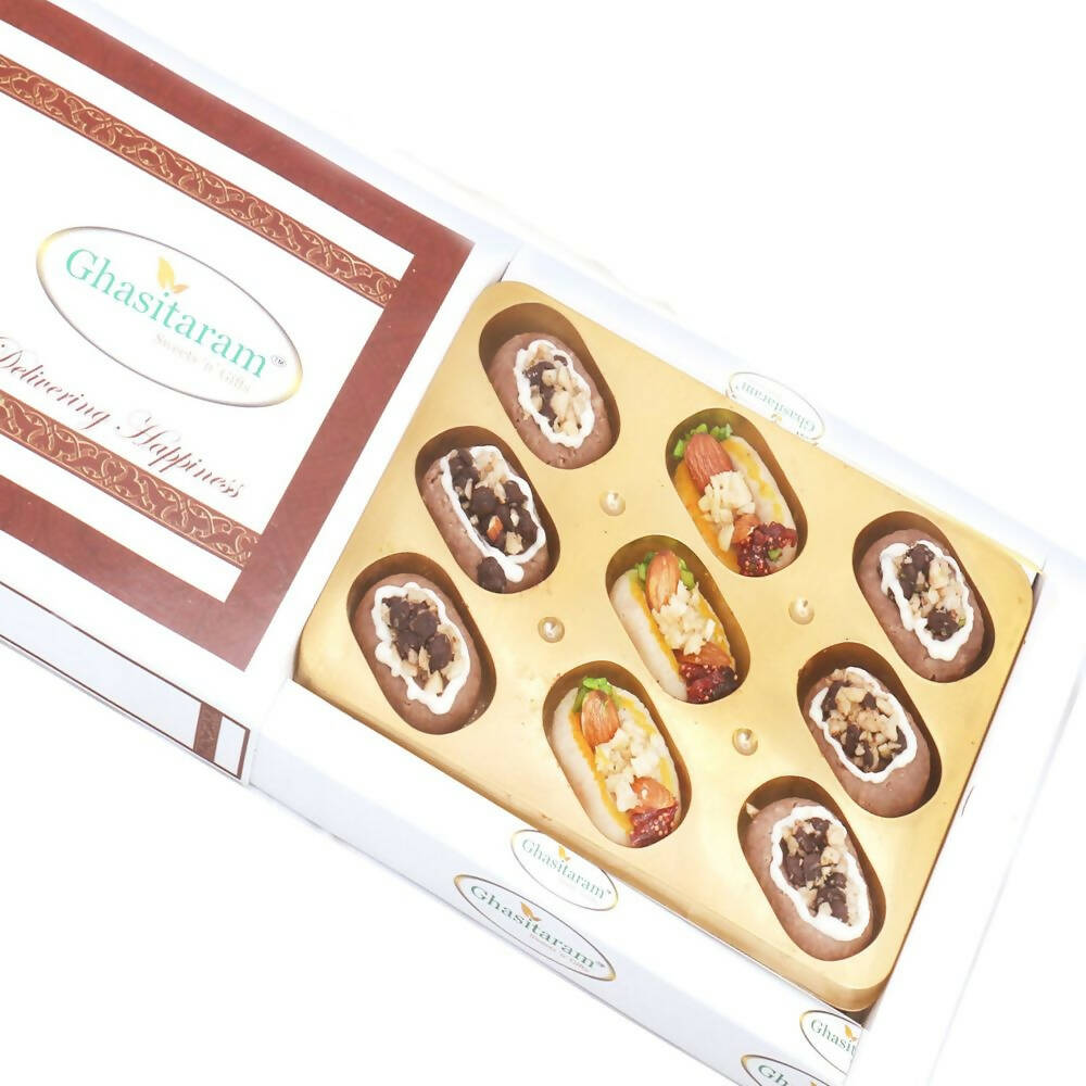 Ghasitaram Assorted Kaju Boats in White Box - Safuron