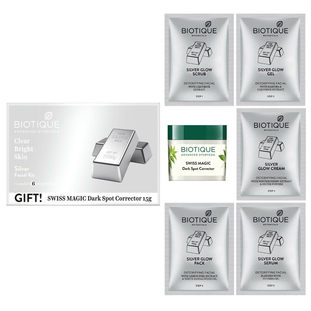 Biotique Silver Complete 6 Step Facial Kit Biotique Silver Complete 6 Step Facial Kit