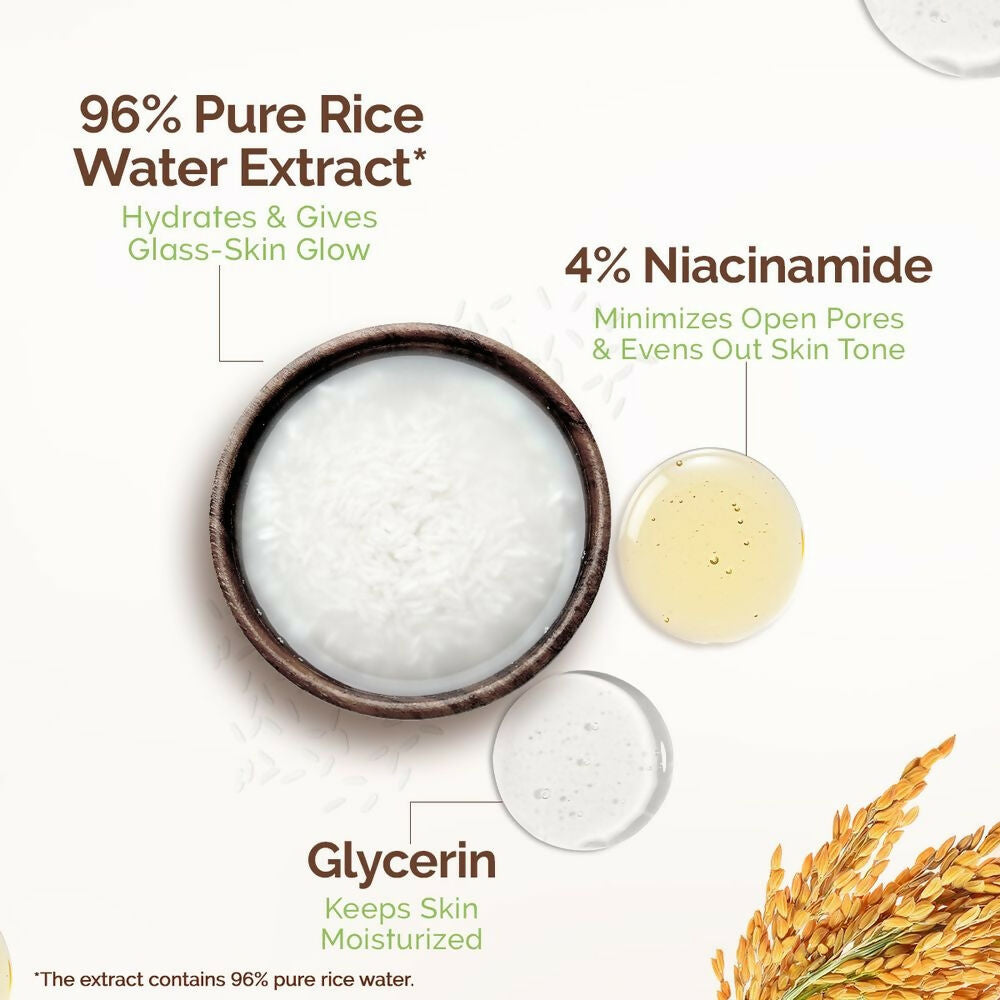 Mamaearth Rice Water Dewy Face Toner with 96% Pure Rice Water Extract & 4% Niacinamide for Glass Skin Mamaearth Rice Water Dewy Face Toner with 96% Pure Rice Water Extract & 4% Niacinamide for Glass Skin