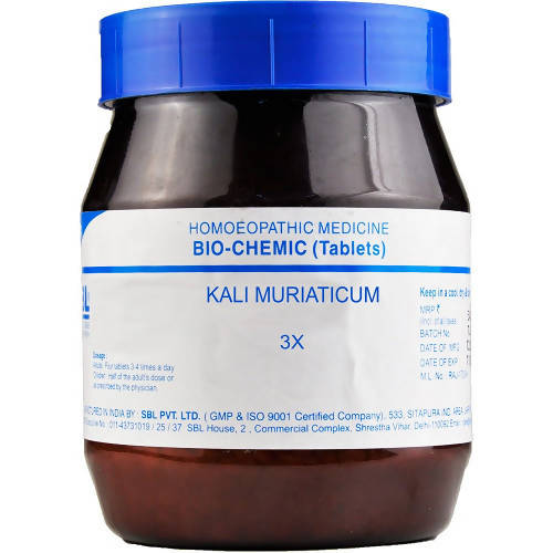 SBL Homeopathy Kali Muriaticum Biochemic Tablets SBL Homeopathy Kali Muriaticum Biochemic Tablets