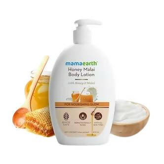 Mamaearth Honey Malai Body Lotion with Honey & Malai for Nourishing Glow Mamaearth Honey Malai Body Lotion with Honey & Malai for Nourishing Glow