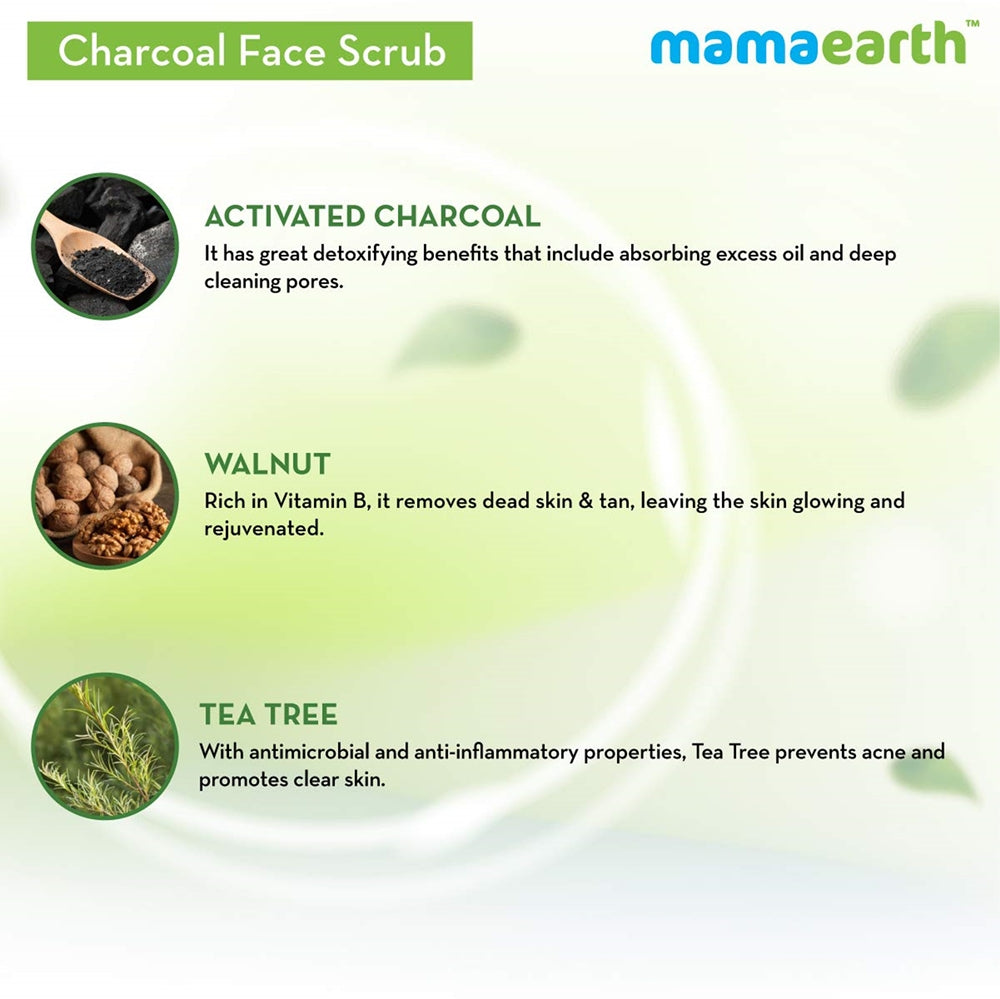 Mamaearth Charcoal Face Scrub For Deep Exfoliation Mamaearth Charcoal Face Scrub For Deep Exfoliation