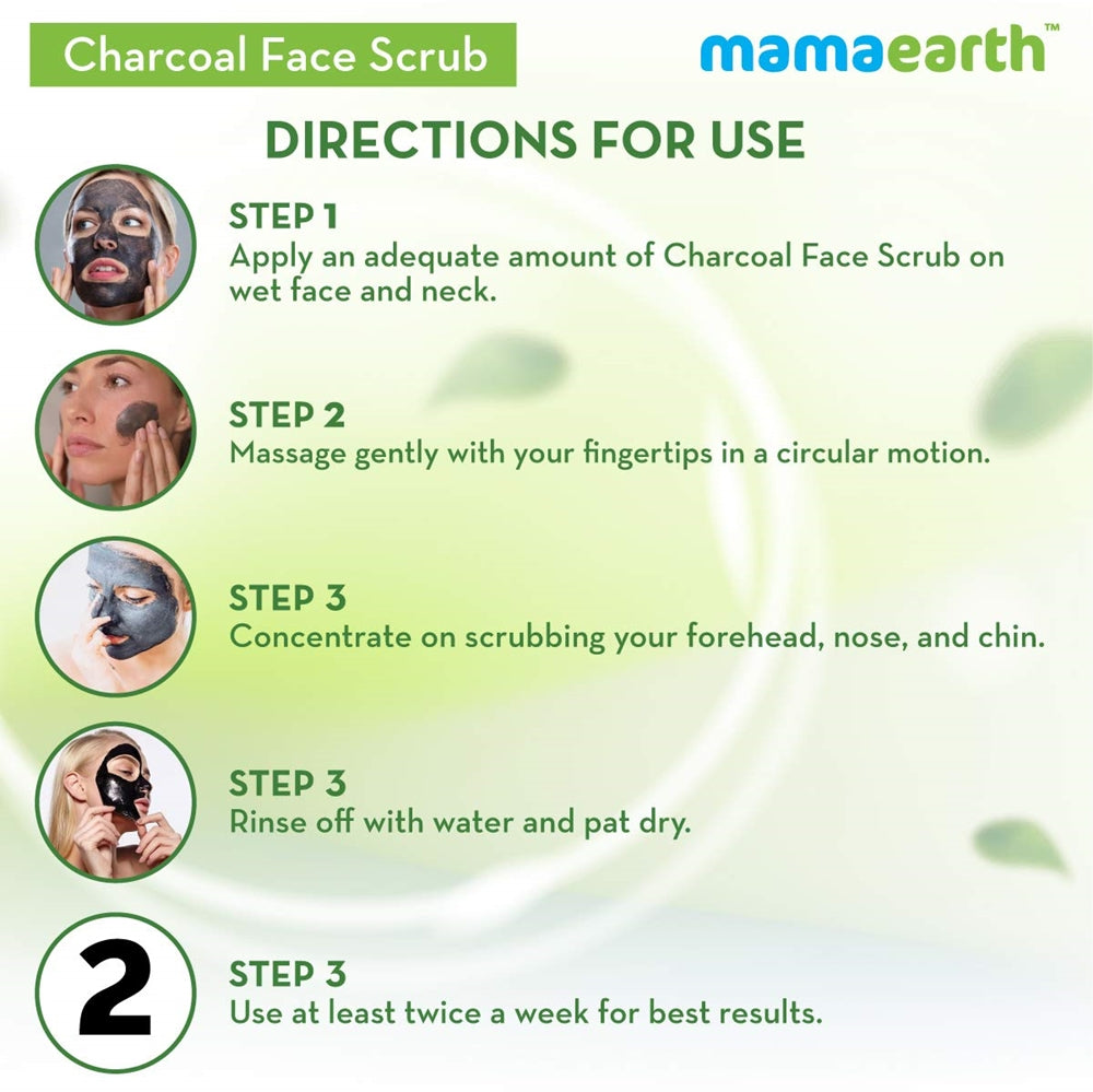 Mamaearth Charcoal Face Scrub For Deep Exfoliation Mamaearth Charcoal Face Scrub For Deep Exfoliation