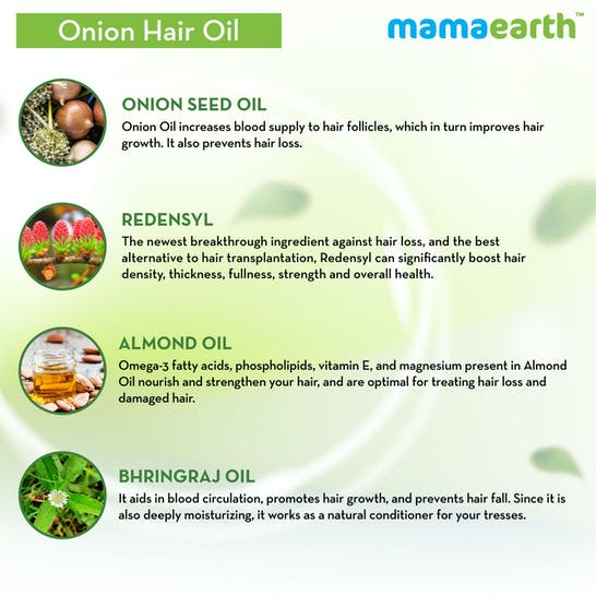 Mamaearth Onion Hair Oil With Onion & Redensyl For Hair Fall Control Mamaearth Onion Hair Oil With Onion & Redensyl For Hair Fall Control