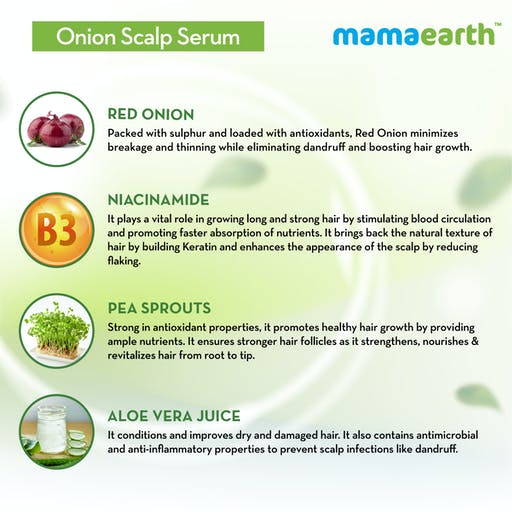 Mamaearth Onion Scalp Serum For Healthy Hair Growth Mamaearth Onion Scalp Serum For Healthy Hair Growth