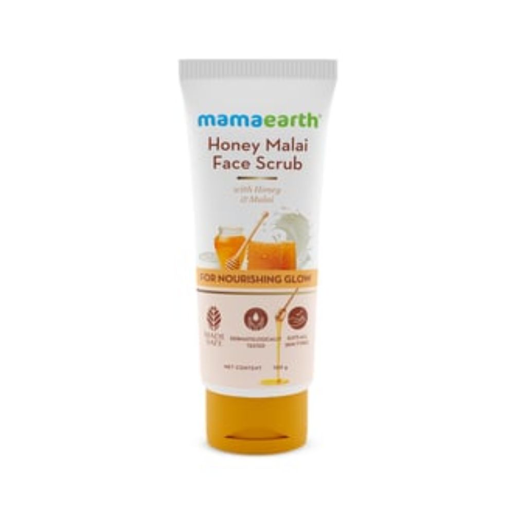 Mamaearth Honey Malai Face Scrub For Nourishing Glow - Safuron