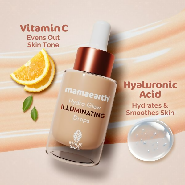 Mamaearth Hydra-Glow Illuminating Drops with Vitamin C & Hyaluronic Acid Mamaearth Hydra-Glow Illuminating Drops with Vitamin C & Hyaluronic Acid