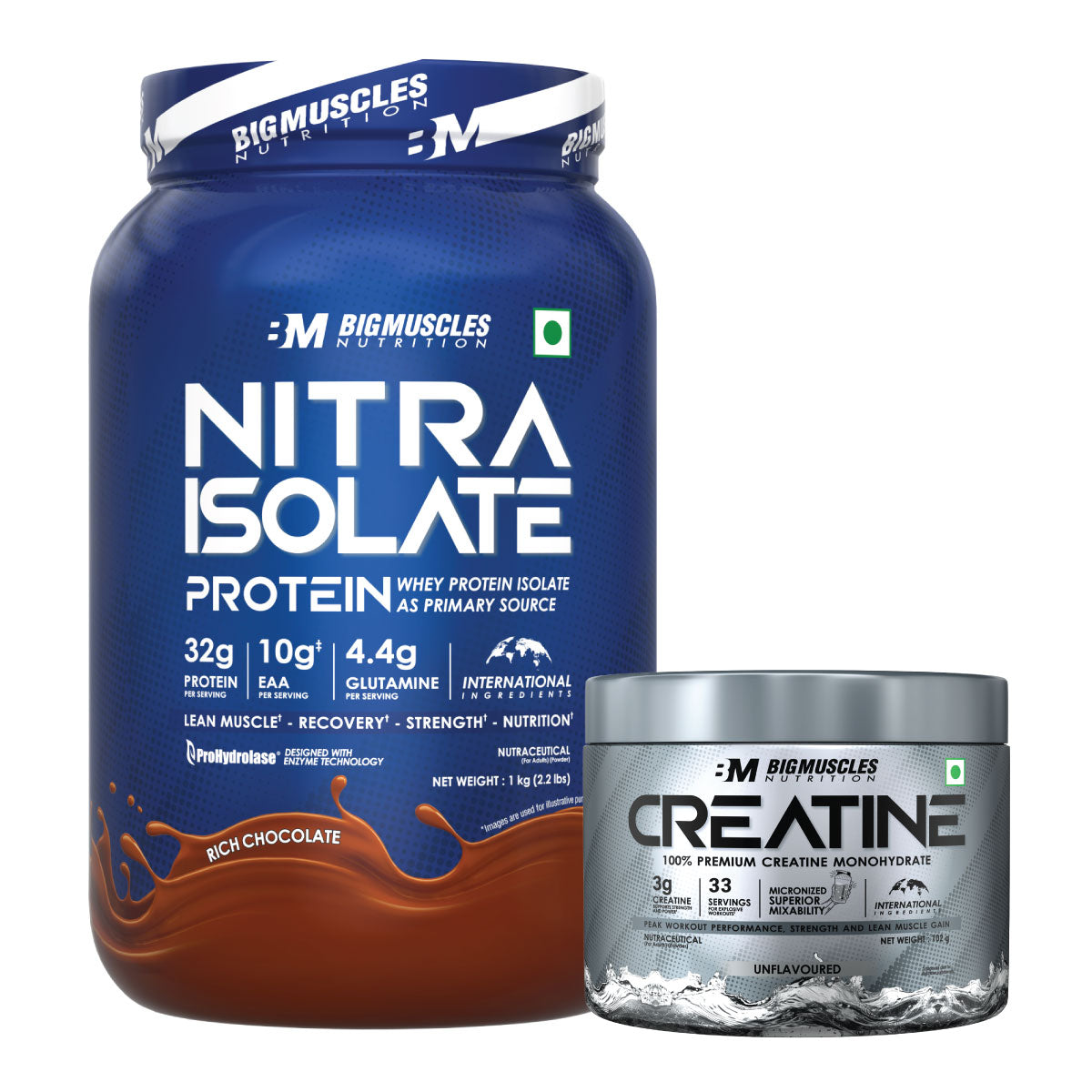 Big Muscles Nutrition Nitra Isolate & Creatine Combo - Dista