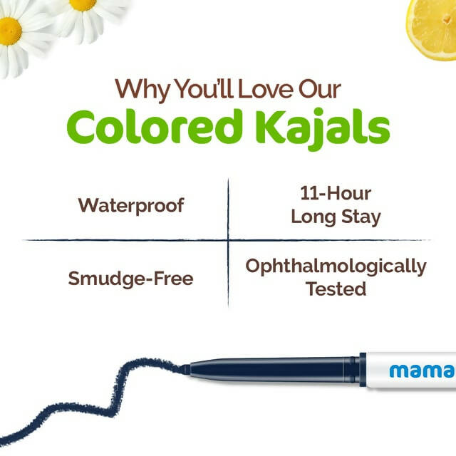 Mamaearth Long Stay Colored Kajal for 11-Hour- Deep Ocean Blue Mamaearth Long Stay Colored Kajal for 11-Hour- Deep Ocean Blue