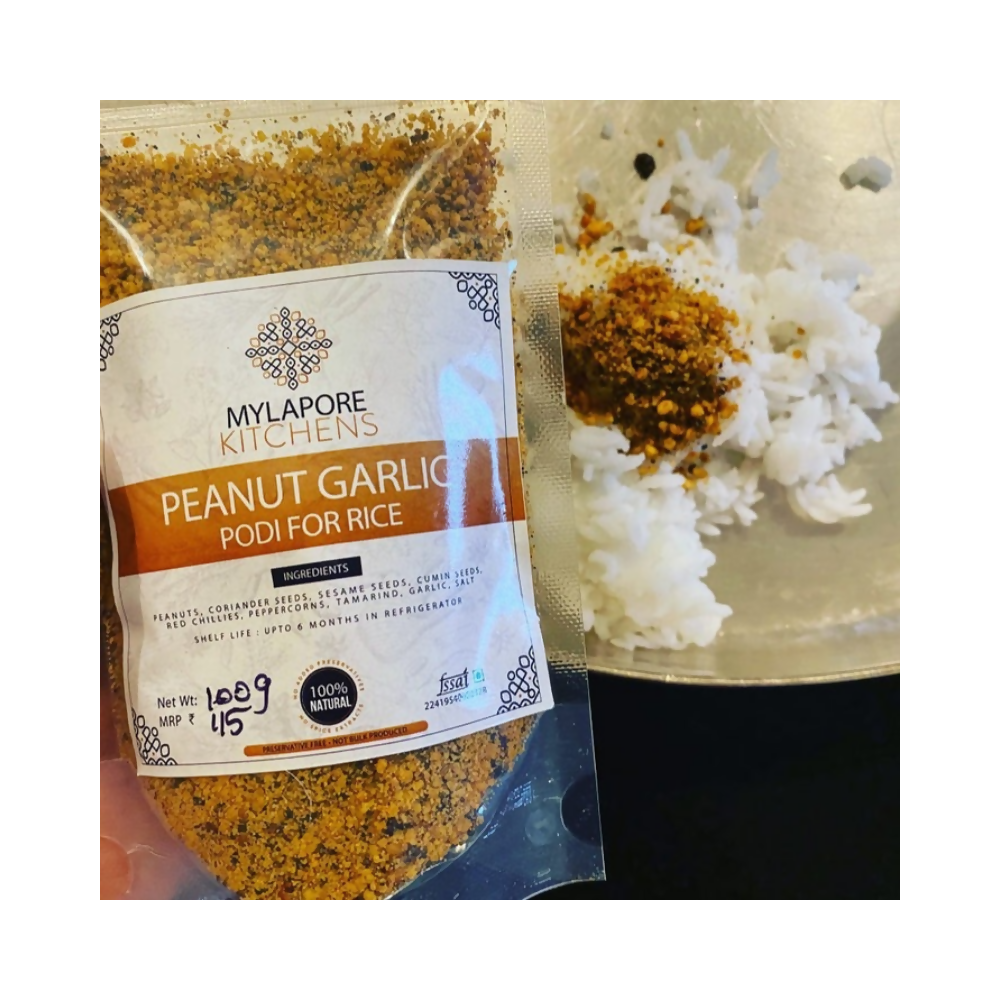 Mylapore Kitchens Peanut Garlic Podi for Rice - Safuron