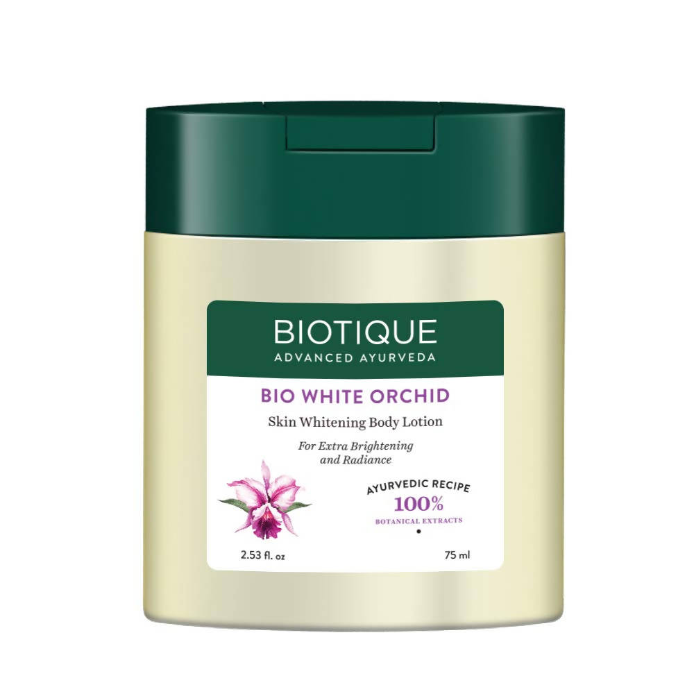 Biotique Advanced Ayurveda Bio White Orchid Skin Whitening Body Lotion 75Ml Biotique Advanced Ayurveda Bio White Orchid Skin Whitening Body Lotion 75Ml