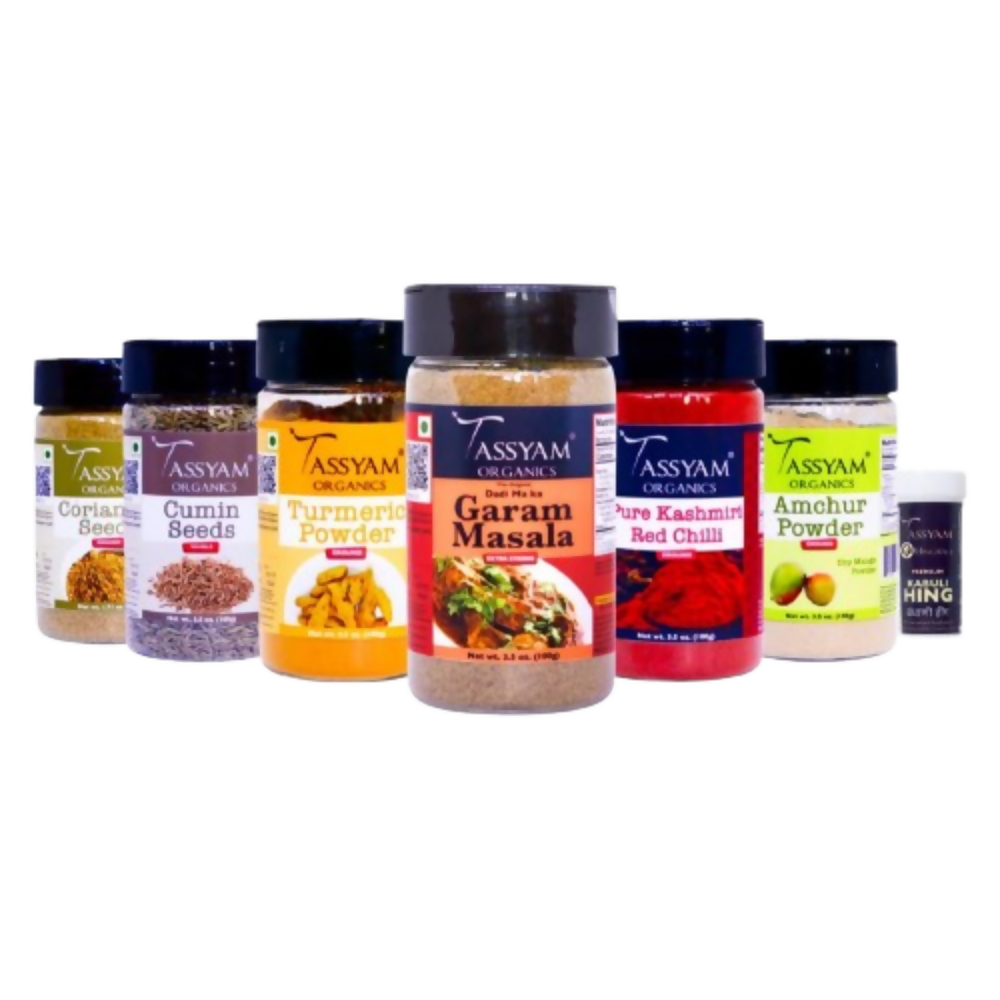 Tassyam Organics Student/ Traveller Essential Spice Pack - Safuron