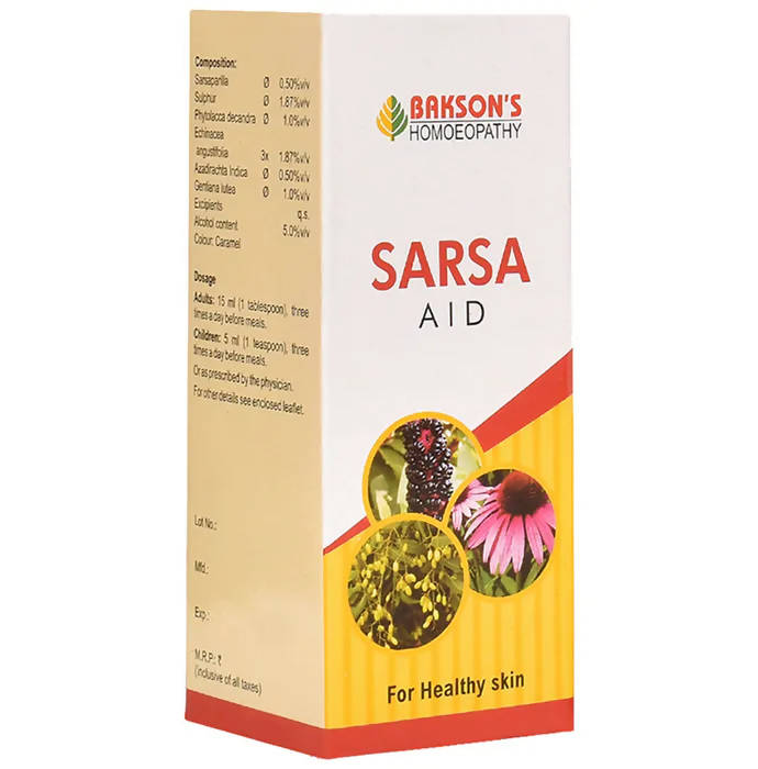 Bakson's Homeopathy Sarsa Aid Syrup - Safuron Naturals