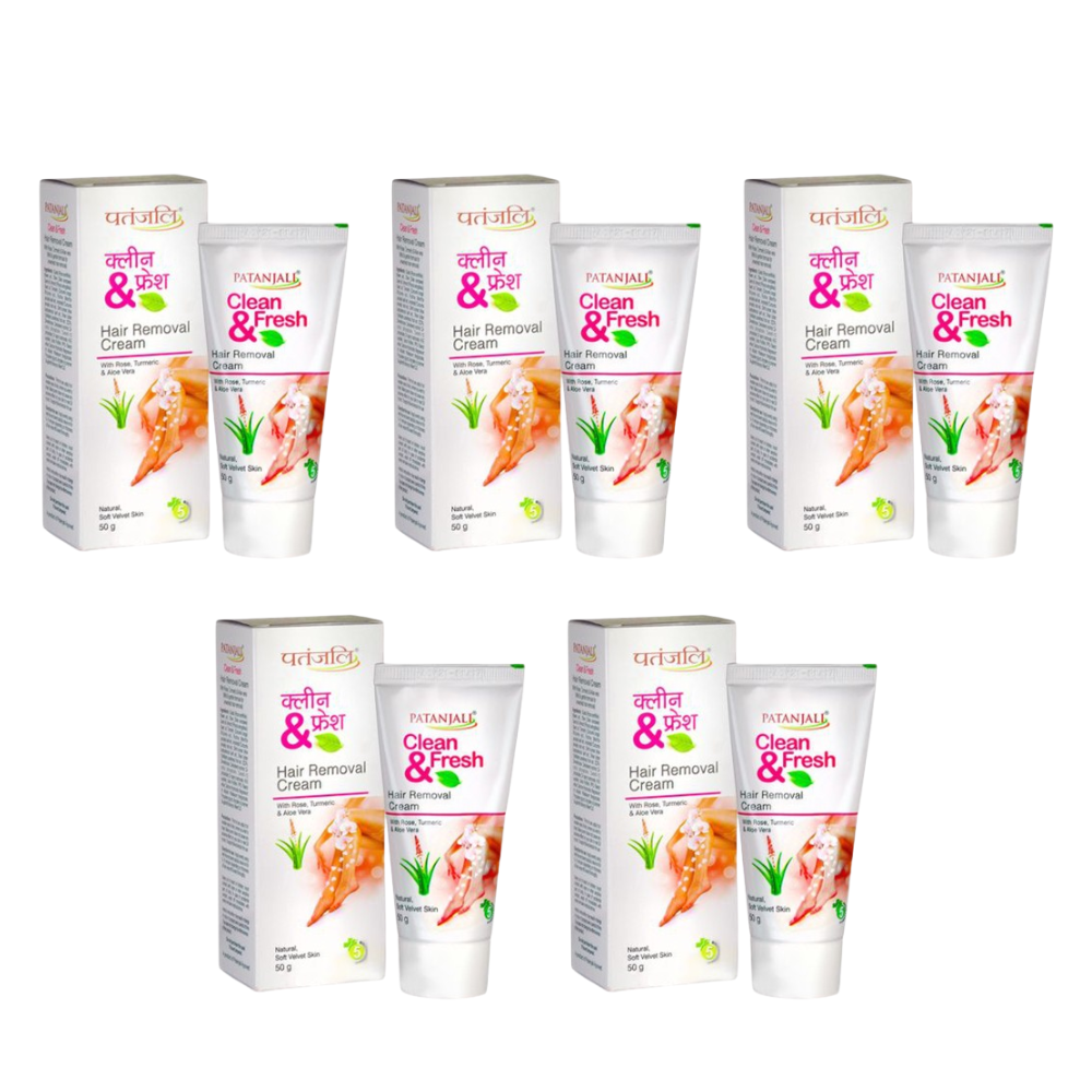 Patanjali Clean & Fresh Hair Removal Cream - safuroncart Patanjali Clean & Fresh Hair Removal Cream - safuroncart