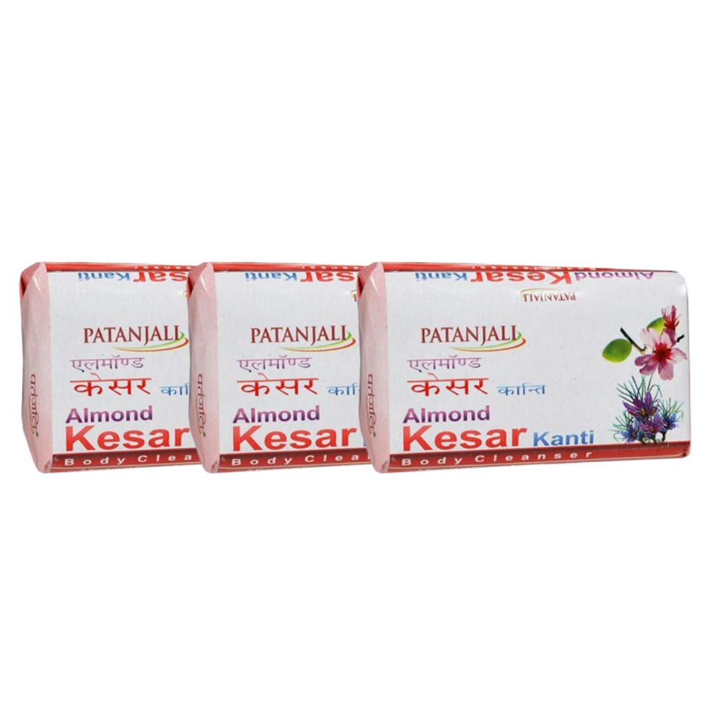 Patanjali Almond Kesar Kanti Body Cleanser Soap (75 gms) - safuroncart Patanjali Almond Kesar Kanti Body Cleanser Soap (75 gms) - safuroncart