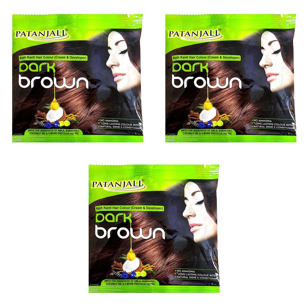 Patanjali Kesh Kanti Hair Colour (Cream & Developer) - Dark Brown - safuroncart Patanjali Kesh Kanti Hair Colour (Cream & Developer) - Dark Brown - safuroncart
