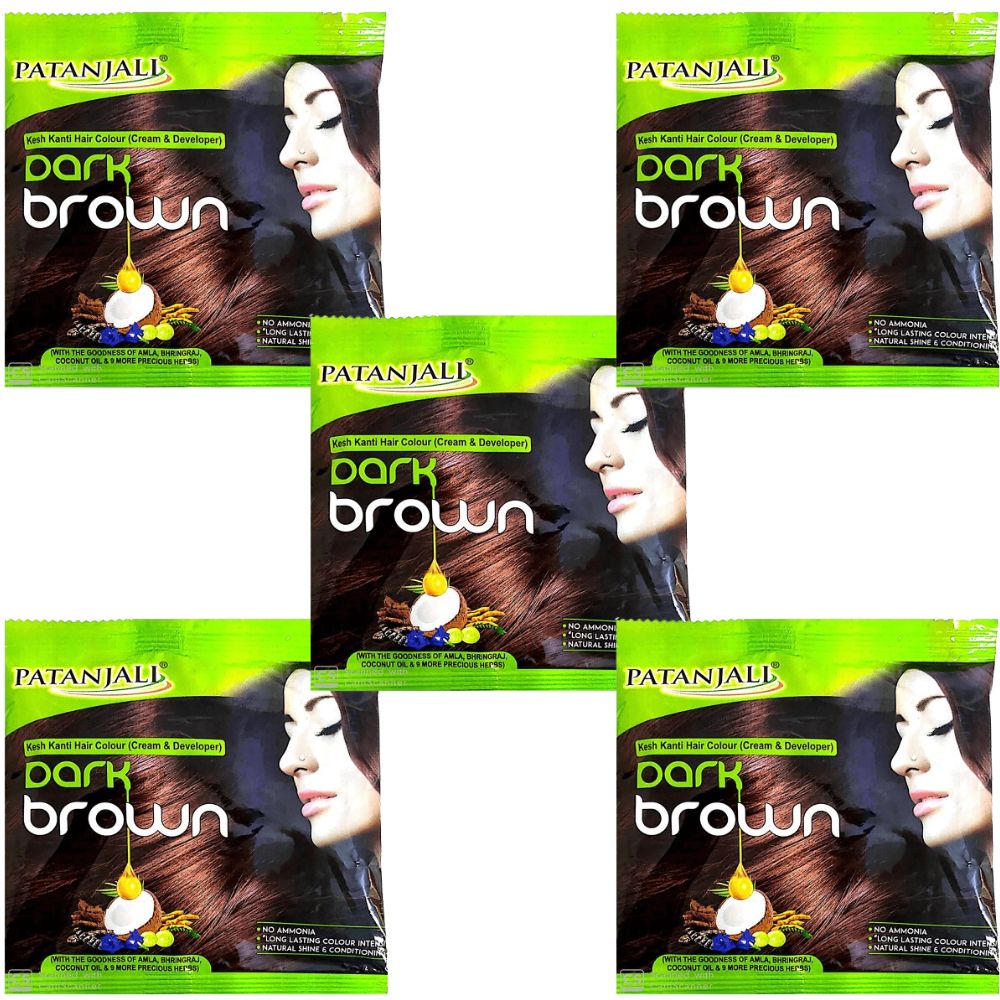 Patanjali Kesh Kanti Hair Colour (Cream & Developer) - Dark Brown - safuroncart Patanjali Kesh Kanti Hair Colour (Cream & Developer) - Dark Brown - safuroncart