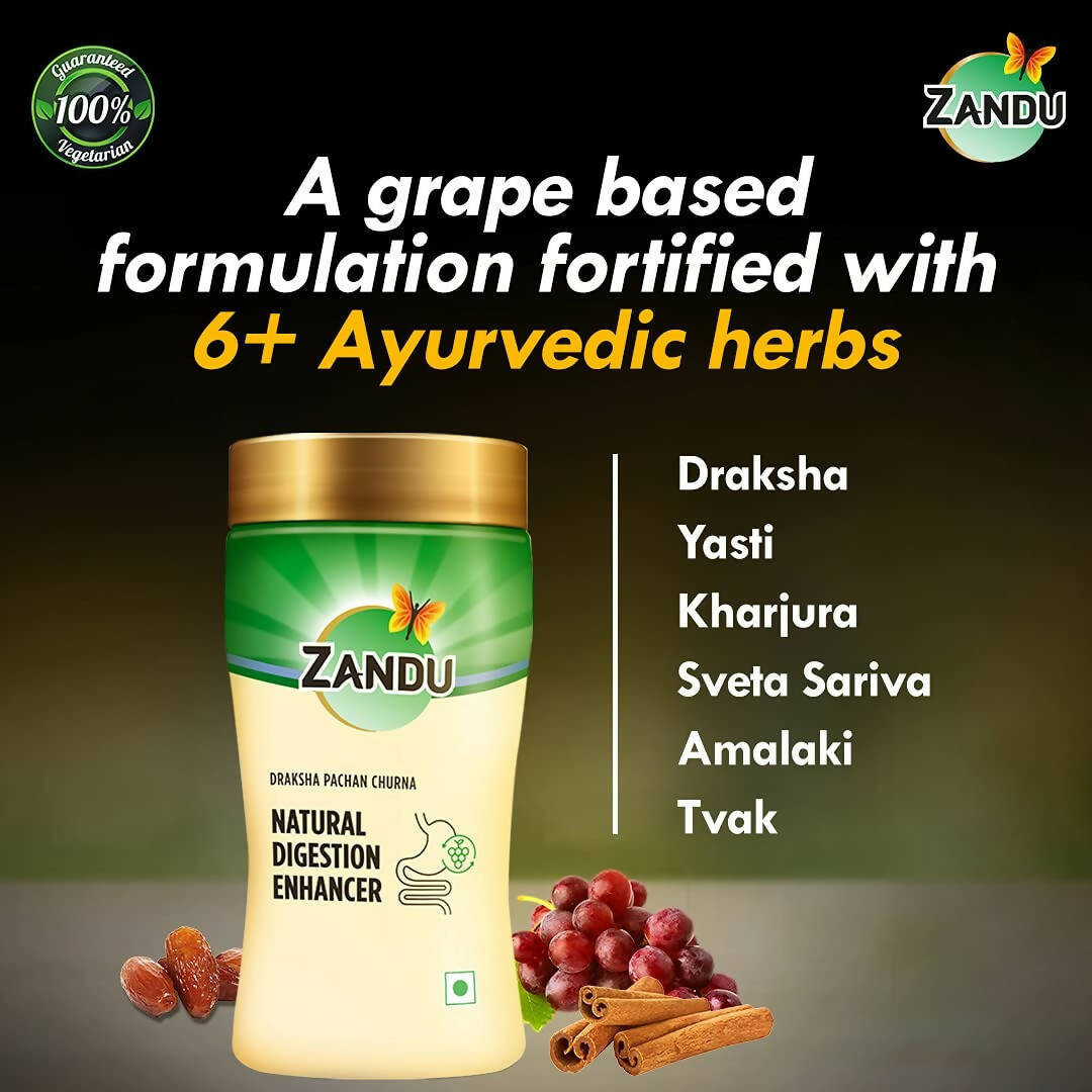 Zandu Natural Digestion Enhancer, Draksha Pachan Churna Zandu Natural Digestion Enhancer, Draksha Pachan Churna