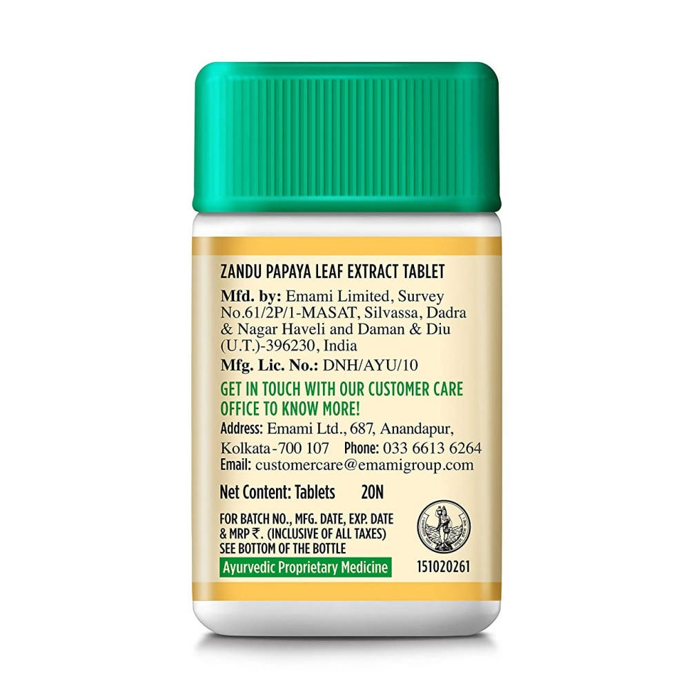 Zandu Papaya Leaf Extract Tablets Zandu Papaya Leaf Extract Tablets