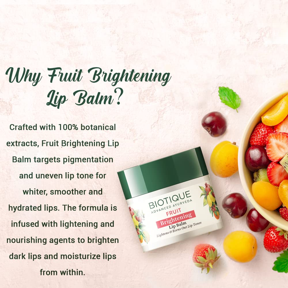 Biotique Advanced Ayurveda Bio Fruit Whitening Lip Balm Biotique Advanced Ayurveda Bio Fruit Whitening Lip Balm