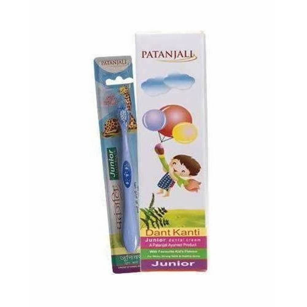Patanjali Oral Care Combo (Dant KantiJunior Dental Cream 100GM + Junior Tooth Brush) Patanjali Oral Care Combo (Dant KantiJunior Dental Cream 100GM + Junior Tooth Brush)