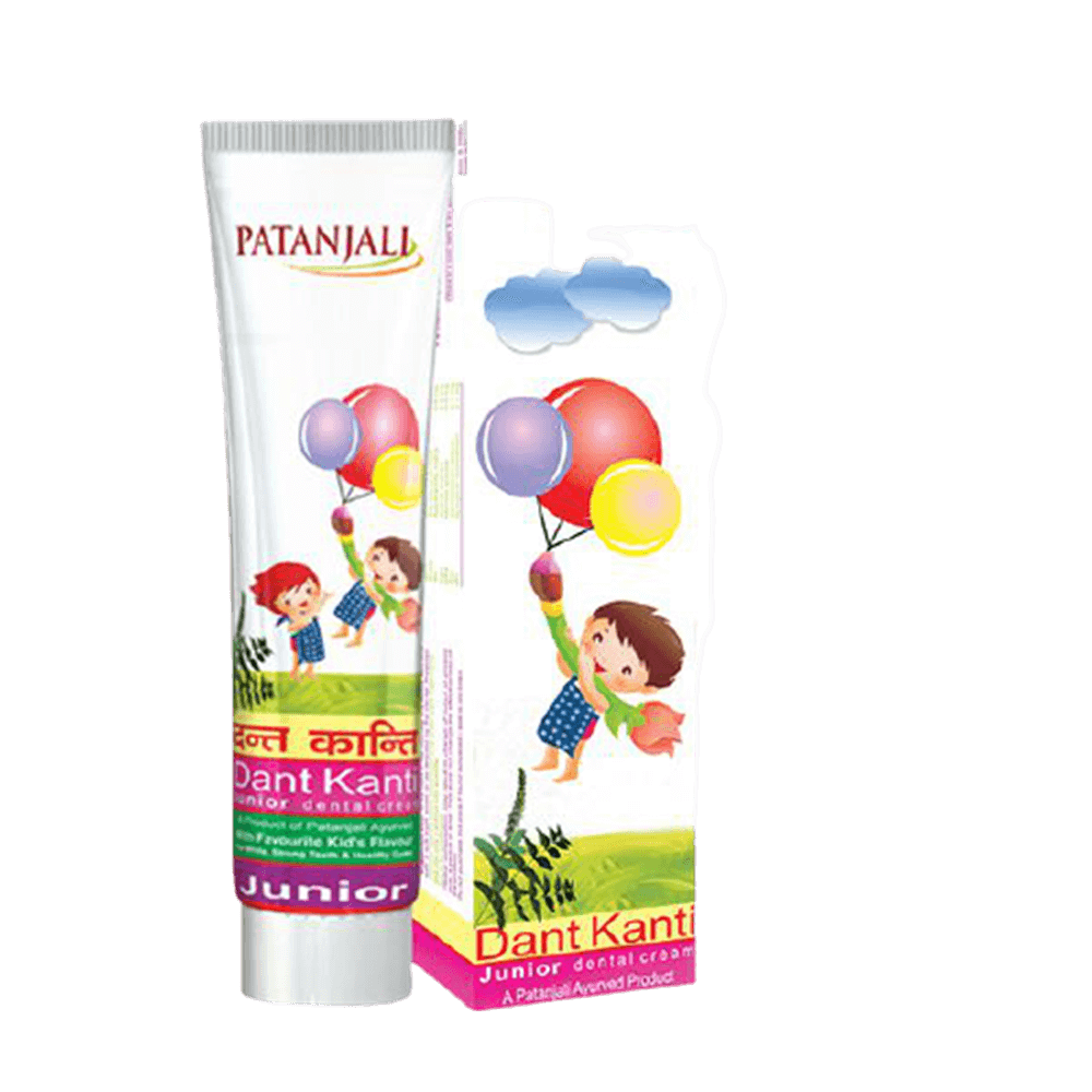 Patanjali Oral Care Combo (Dant KantiJunior Dental Cream 100GM + Junior Tooth Brush) Patanjali Oral Care Combo (Dant KantiJunior Dental Cream 100GM + Junior Tooth Brush)