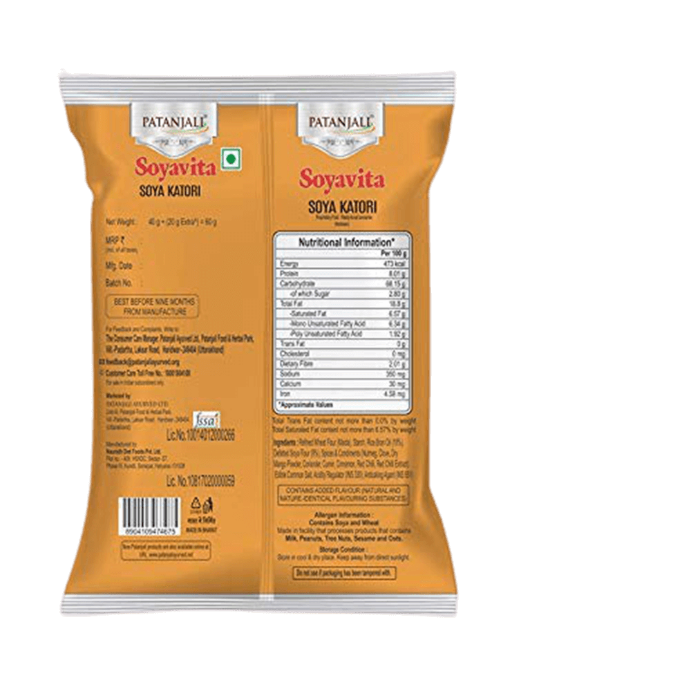 Patanjali Soyavita Soya Katori 100gm ( Pack of 6) Patanjali Soyavita Soya Katori 100gm ( Pack of 6)