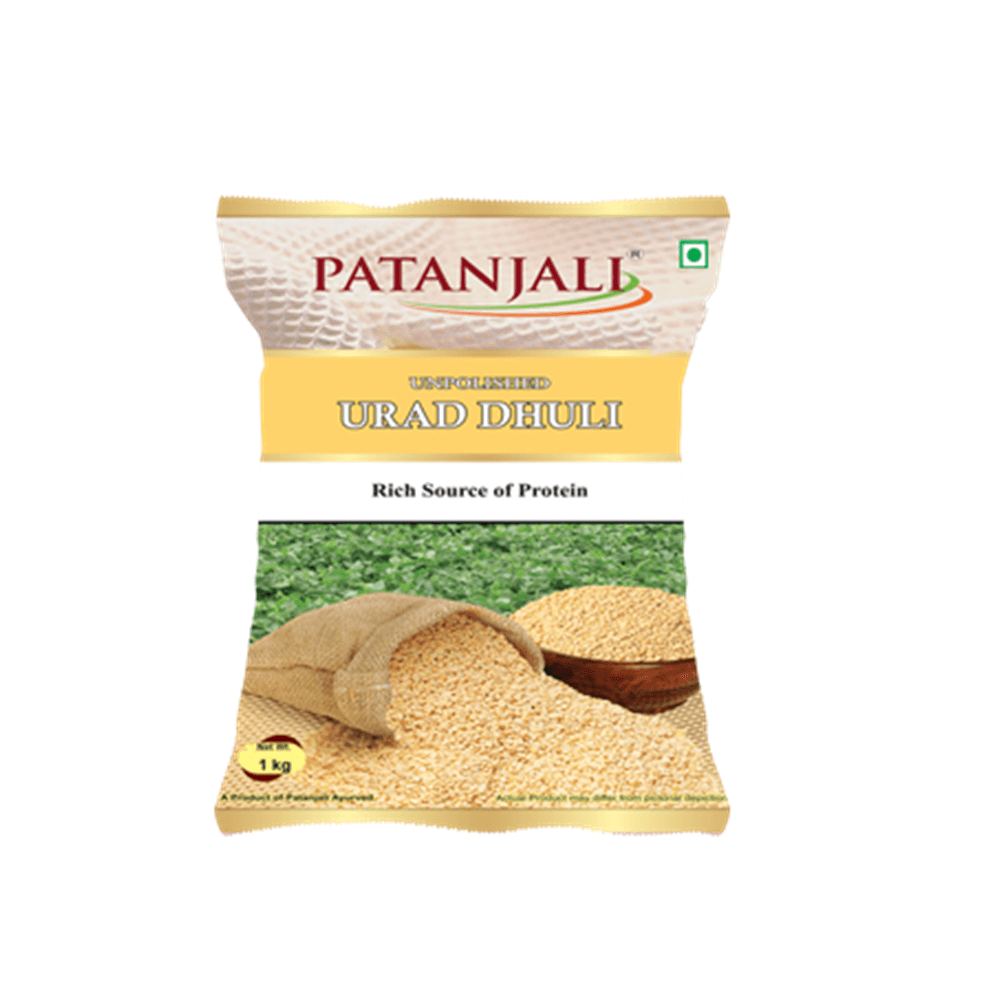 Patanjali Unpolished Urad Dhuli Dal (1 kg) Patanjali